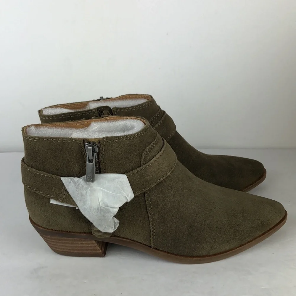 NEW Lucky Brand Enitha Piled Suede Ankle Boots 6